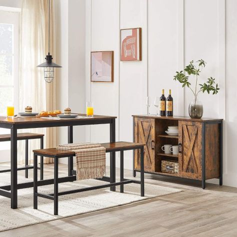 Mesa Comedor Fierro Negro y Madera Selbu-7