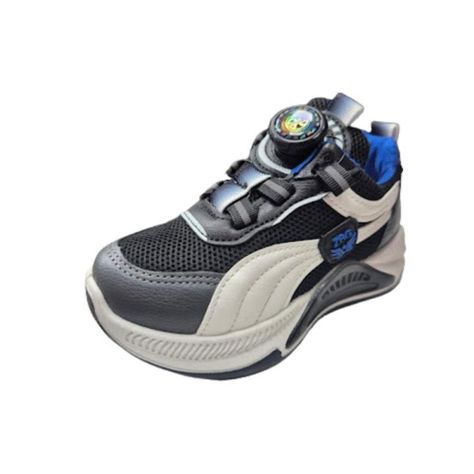 Zapatilla Urbana Niño Negro Azul-0
