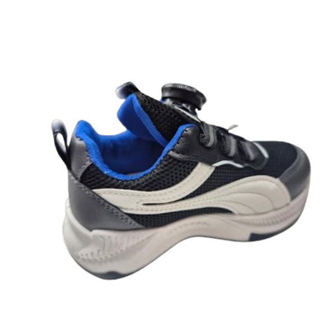 Zapatilla Urbana Niño Negro Azul-1