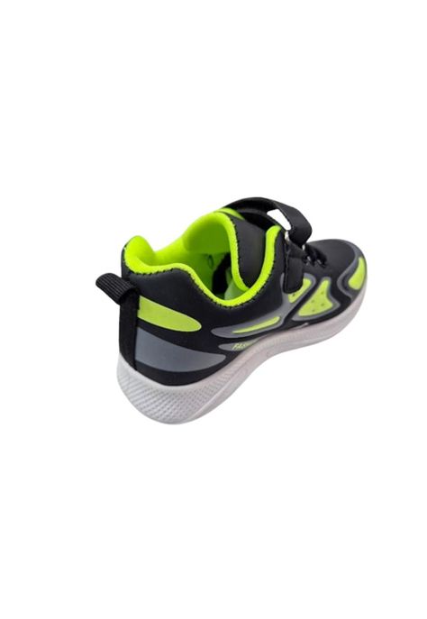 Zapatilla Urbana Negro Verde Niño Velcro-1