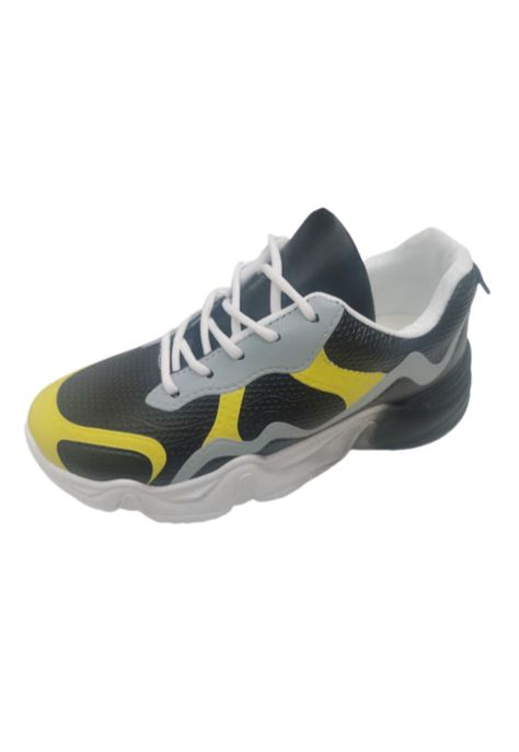 Zapatilla Urbana Mujer Negro Amarillo-0