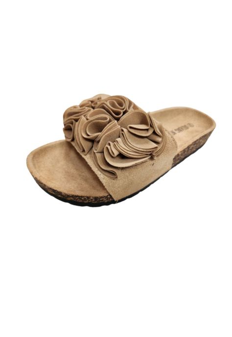Sandalia Mujer Flor Beige-0