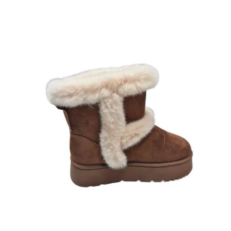 Bota de Invierno Mujer Casual Camel-1