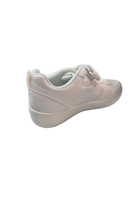 Zapatilla Escolar Blanco Velcro Juvenil-1