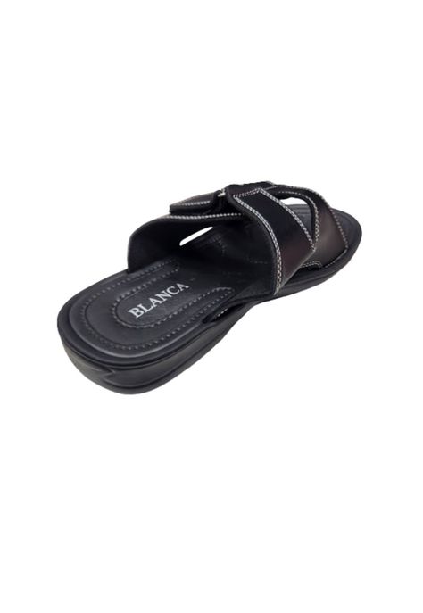 Sandalia Hombre Negro Velcro-2