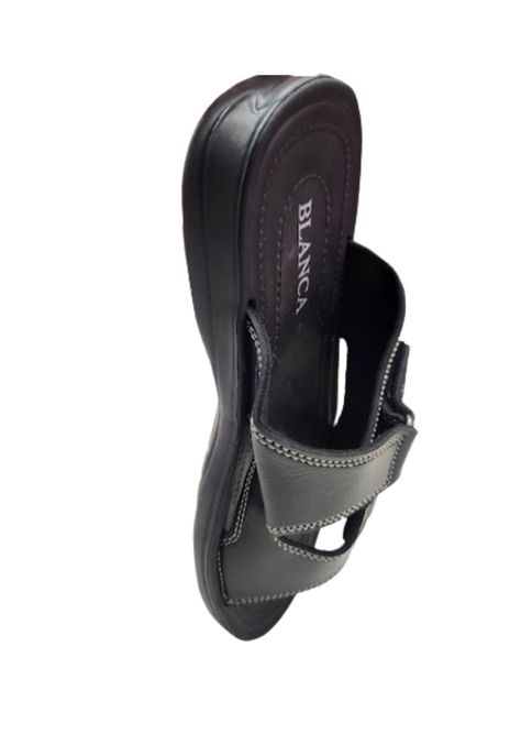 Sandalia Hombre Negro Velcro-1