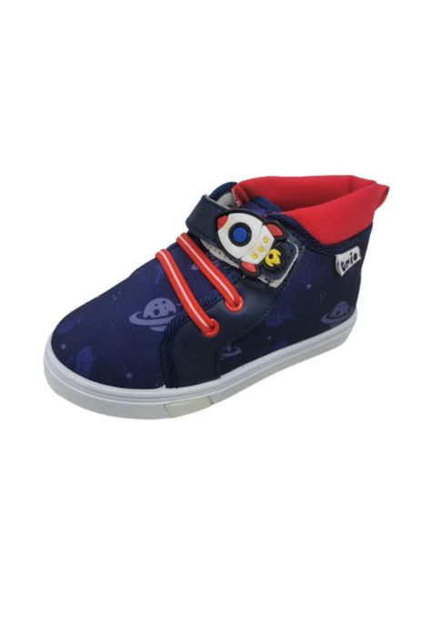 Zapatilla Niño Con Caña Rojo-0