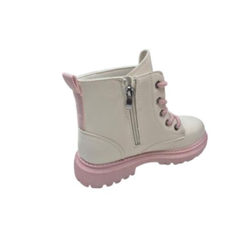 Bota de Invierno Niña Blanco Rosa Corazón-1