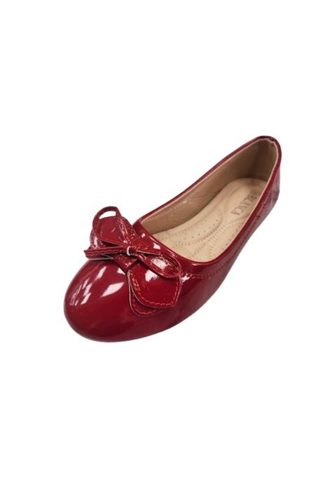 Zapato de Vestir Ballerina Mujer Charol Rojo-0