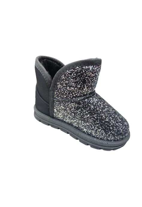 Bota Brillante Negro Niña-1