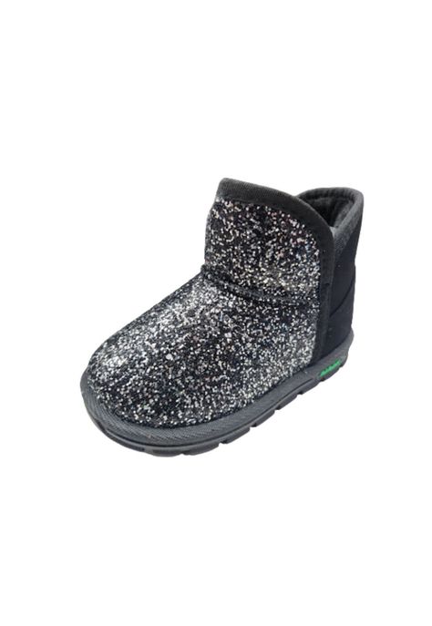 Bota Brillante Negro Niña-0