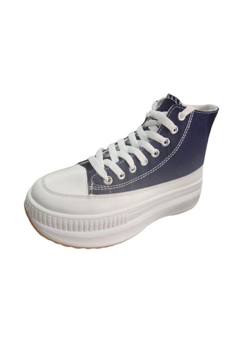 Zapatilla Urbana Plataforma Azul Mujer-0