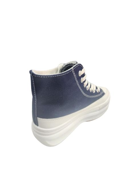 Zapatilla Urbana Plataforma Azul Mujer-2