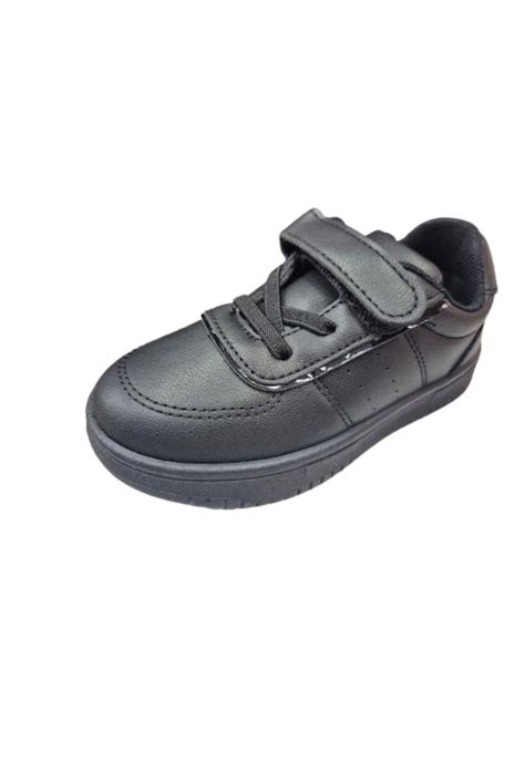 Zapatilla Escolar Negro Velcro Niño Niña-0