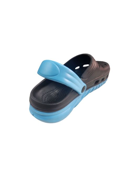 Sandalia Casual Hombre Negro Celeste-1