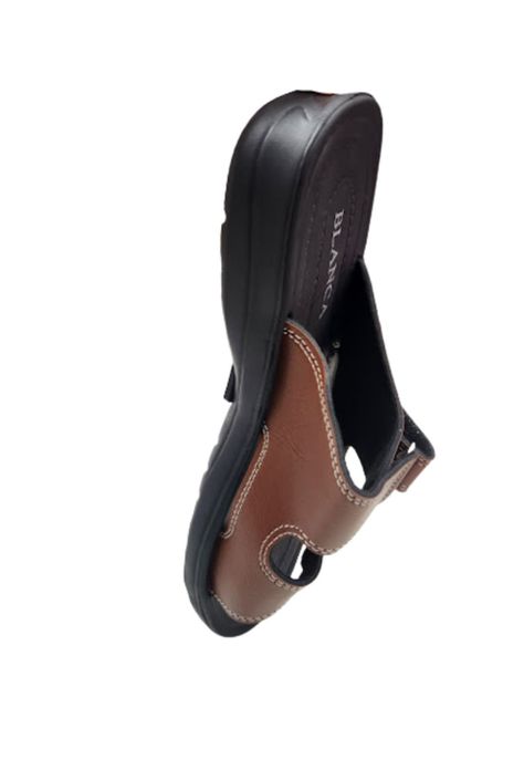 Sandalia Hombre Velcro Café-1