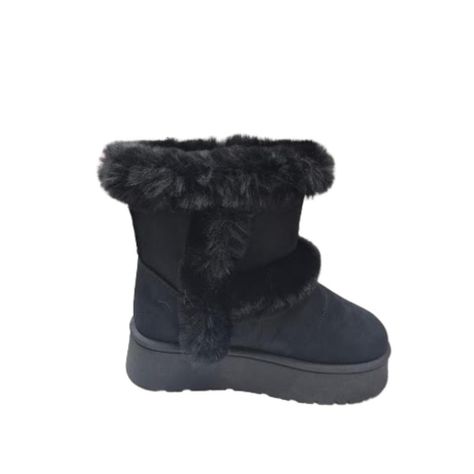 Bota de Invierno Mujer Casual Negro-1
