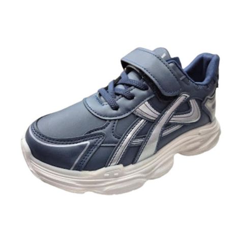 Zapatilla Urbana Niño Azul Velcro Casual-0