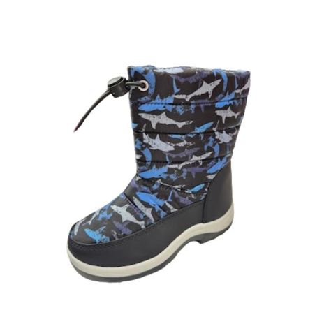 Bota Impermeable Niño Azul Oscuro -0