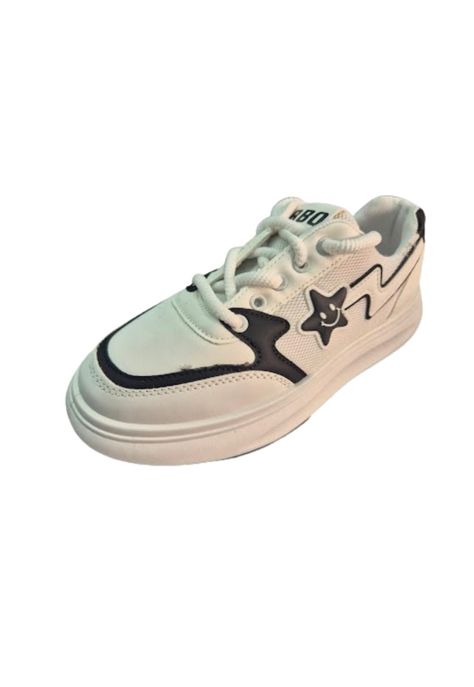 Zapatilla Casual Mujer Blanco Negro-0