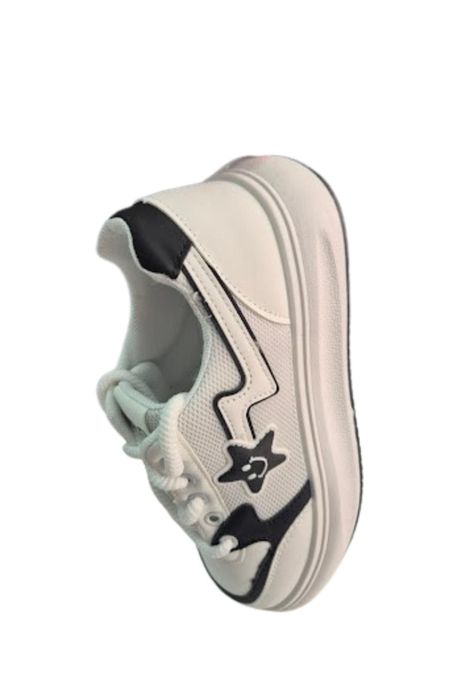 Zapatilla Casual Mujer Blanco Negro-2