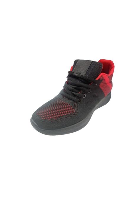 Zapatilla Urbana Negro Rojo Unisex-0