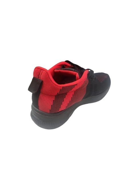 Zapatilla Urbana Negro Rojo Unisex-1