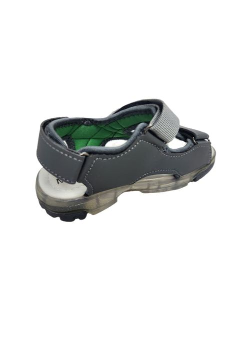 Sandalia Niño Doble Velcro Gris-1