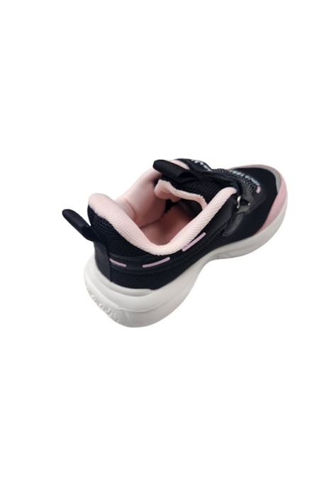 Zapatilla Urbana Niña Rosa Negro Velcro-2