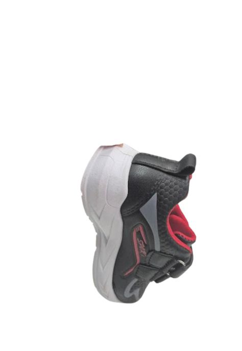 Zapatilla Urbana Negro Rojo Velcro Niño-1