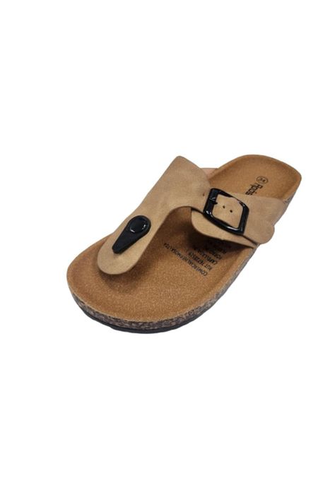 Sandalia Niña Hebilla Beige-0