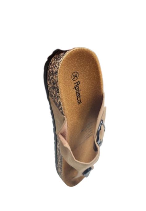 Sandalia Niña Hebilla Beige-2