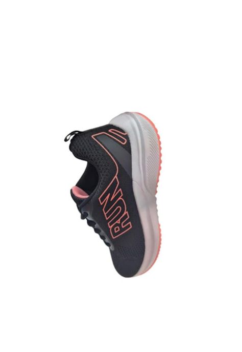 Zapatilla Deportiva Niña Negro Rosa-1