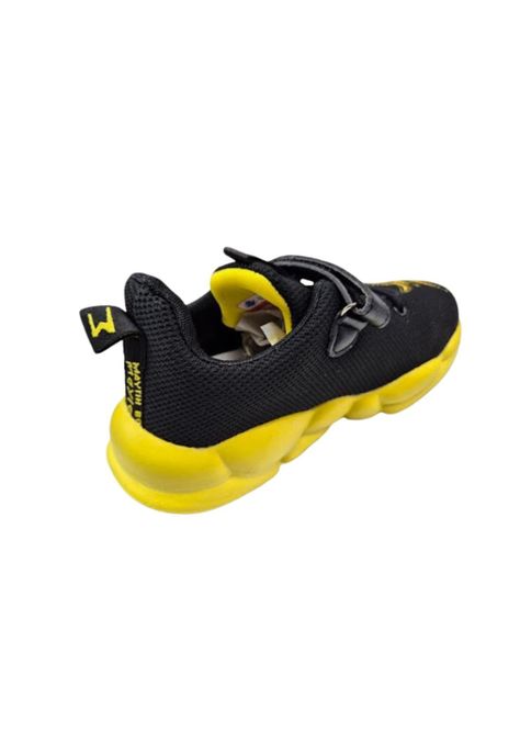 Zapatilla Urbana Niño Velcro Negro Amarillo-1
