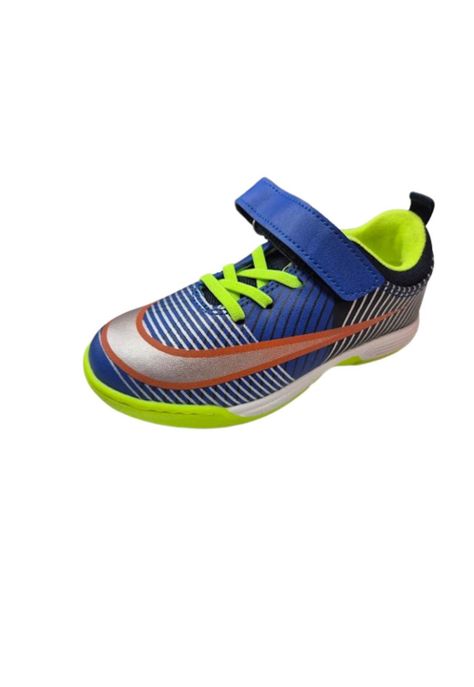 Zapatilla Deportiva Niño Azul Verde Velcro-0