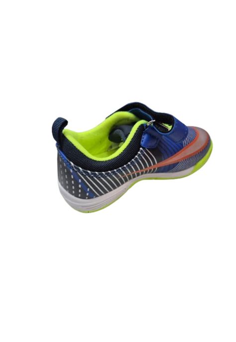 Zapatilla Deportiva Niño Azul Verde Velcro-1