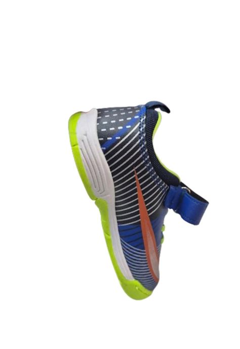 Zapatilla Deportiva Niño Azul Verde Velcro-2