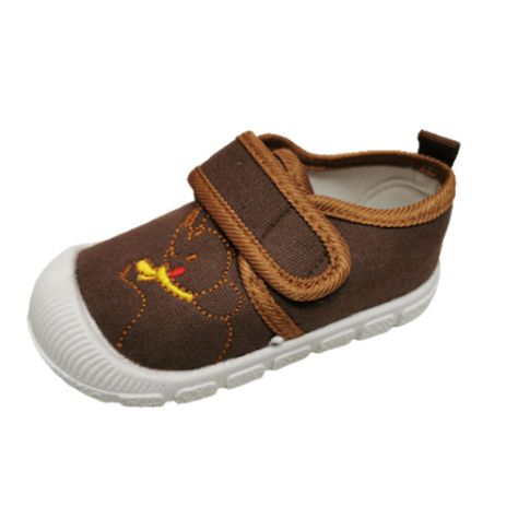 Zapatilla Marrón Niño Velcro-0