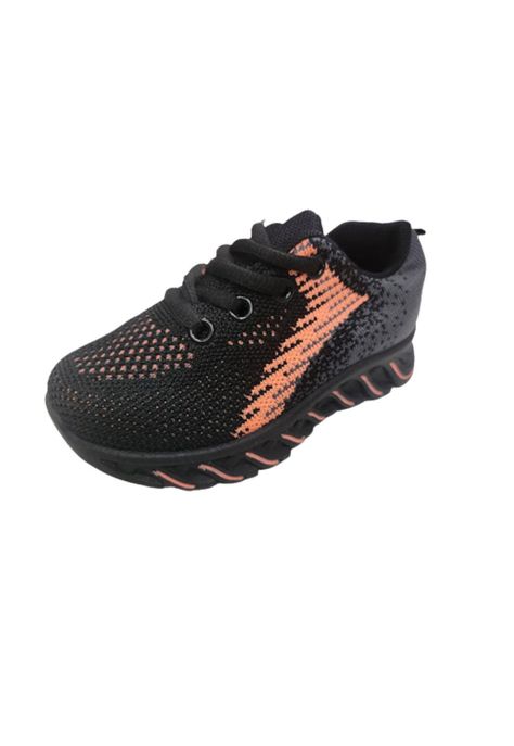 Zapatilla Deportiva Negro Rosa Niña-0