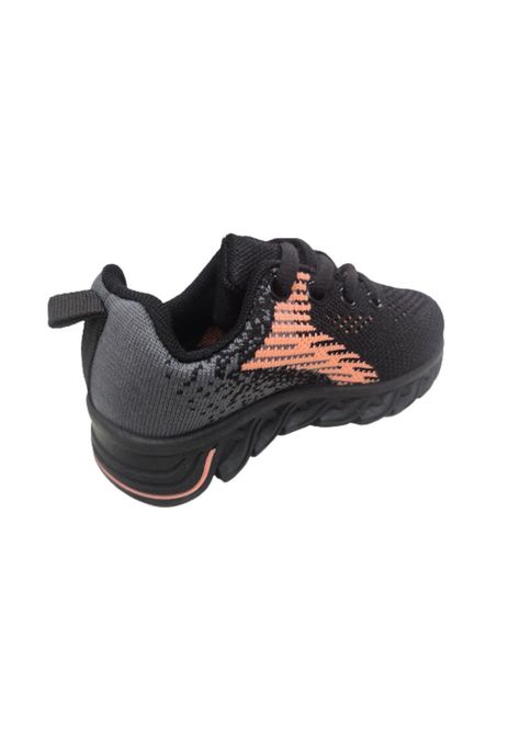 Zapatilla Deportiva Negro Rosa Niña-1