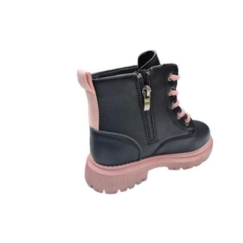 Bota de Invierno Niña Negro Rosa Corazón-1