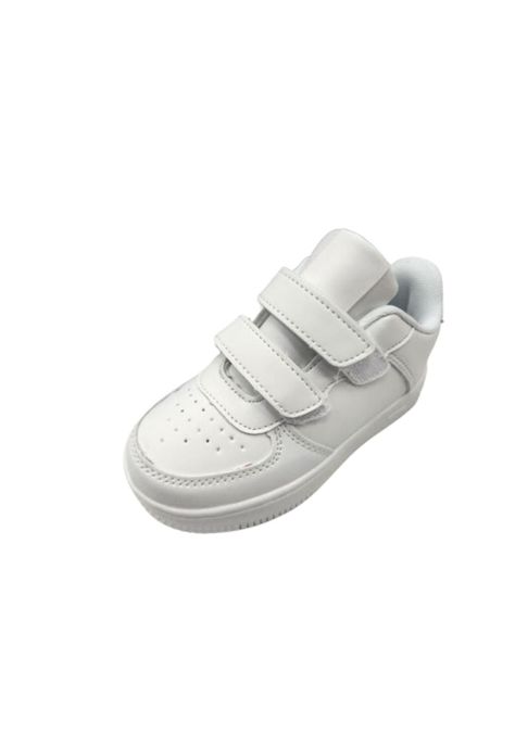 Zapatilla Escolar Velcro Blanco-0