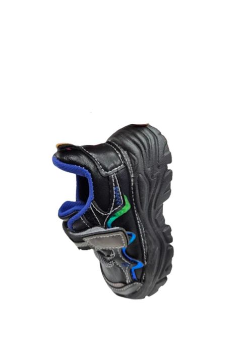 Zapatilla Unisex Velcro Negro Azul-1