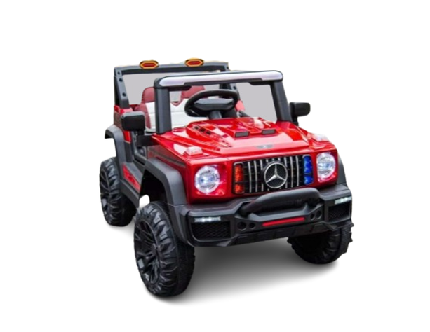 Jeep Auto A Bateria Con Luces A Bateria 12V. Modelo 9888 Rojo-0
