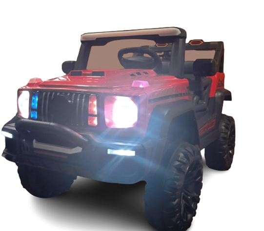Jeep Auto A Bateria Con Luces A Bateria 12V. Modelo 9888 Rojo-1