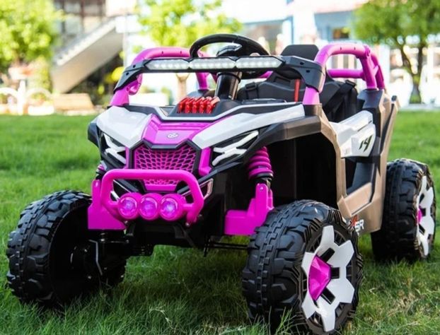 Auto a Bateria Utv 4x4 Con control Remoto Rosa-1