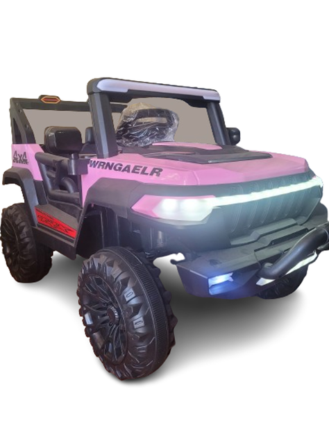 Auto Jeep A Bateria 12V Modelo 9688 Para Niñas Rosa-1
