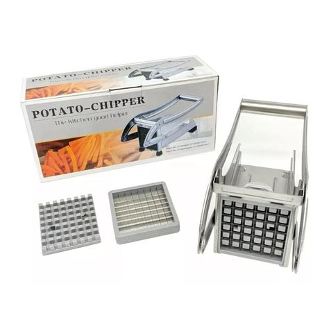 Cortadora De Papas Baston Metalico Manual Acero Inoxidable-3