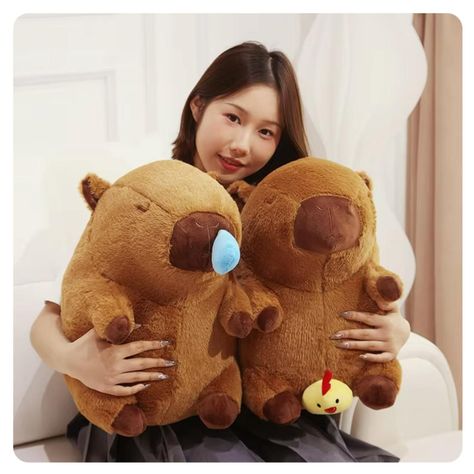 Juguete Peluche Capibara 23cm Con Gota Retractil Infantil-1