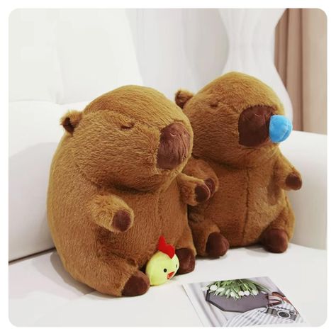 Juguete Peluche Capibara 23cm Con Gota Retractil Infantil-2